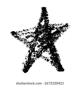Simples mão desenhada estrela ilustração bonito rabiscar clipart único elemento para impressão, web, design, decoração
