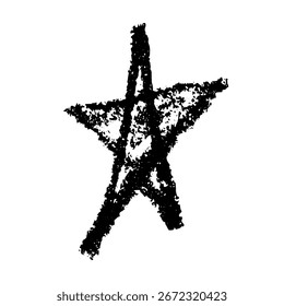 Ilustración de estrella dibujada a mano simple Clipart de garabatos lindo Elemento único para imprimir, Web, diseño, decoración