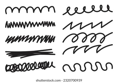 simple hand drawn stroke line