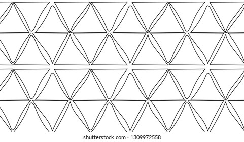 simple hand drawn triangle pattern,vector geometric background.
