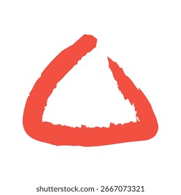 Simple hand drawn triangle vector illustration.