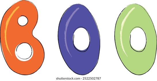 Einfache handgezeichnete Vektorgrafik des Wortes Buch für Halloween, Clipart perfekt für Halloween Party