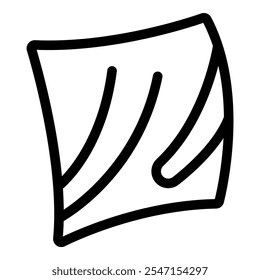 Simple, hand drawn vector illustration representing a slice of ham, perfect for food related projects