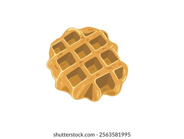 Simple hand drawn waffle illustration