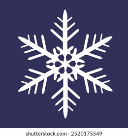Simples mão desenhada branco floco de neve ilustração