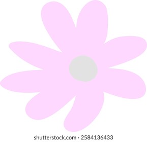 Simple Hand Drawn Wildflower Vector Illustration