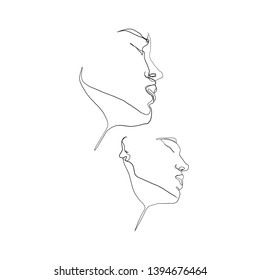 Simple hand drawn woman drawing. Female character isolated on white background. Trendy design concept  for beauty logo, print, card, poster. Freehand avatar human face in abstract style