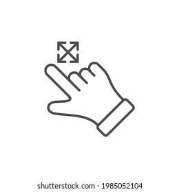 simple hand gesture icon on white background