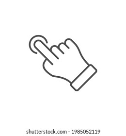icono de gesto de mano simple en fondo blanco