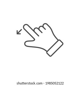 icono de gesto de mano simple en fondo blanco