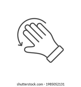simple hand gesture icon on white background