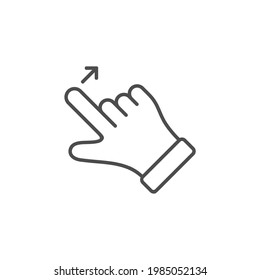 simple hand gesture icon on white background