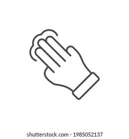 simple hand gesture icon on white background
