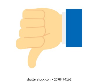 Icono de mano simple. Mala señal.  Señal de mano .