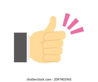 Simple hand icon. Good sign.  Hand sign  .