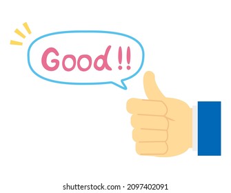 Simple hand icon. Good sign.  Hand sign  .