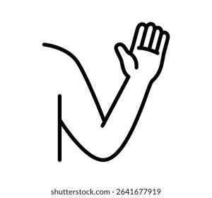 Simple hand icon illustration vector