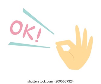 Einfaches Handsymbol. Handzeichen. OK.