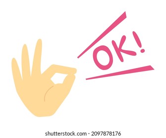 Einfaches Handsymbol. Handzeichen. OK.