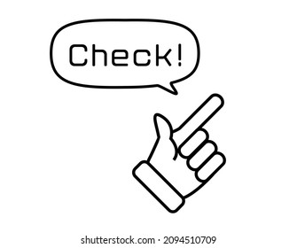 Einfaches Handsymbol. Handzeichen. Zeig den Finger.