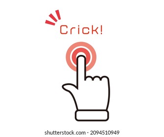 Icono de mano simple. Señal de mano. Índice.