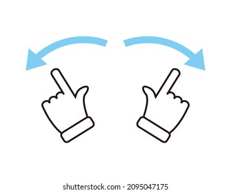 Icono de mano simple. Señal de mano. Índice.