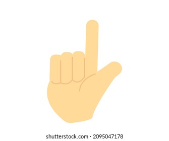 Icono de mano simple. Señal de mano. Índice.