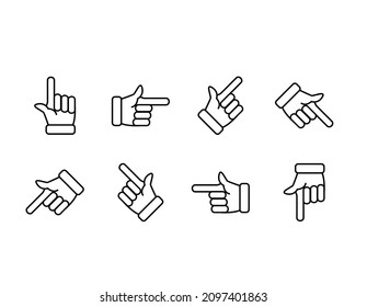 Simple Hand Icon Hand Sign Index Stock Vector (Royalty Free) 2097401863 ...