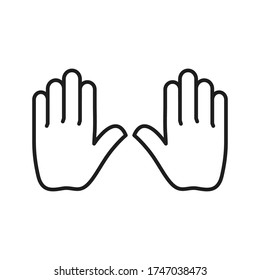 Simple hand icon vector image