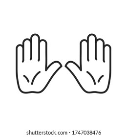 Simple hand icon vector image