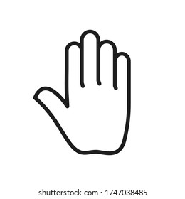 Simple Hand Icon Vector Image Stock Vector (Royalty Free) 1747038485 ...