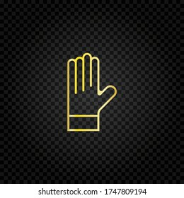 Icono de mano simple.Iluminación del vector de mano lineal