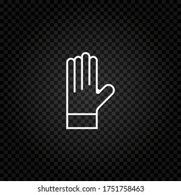 Simple hand icon.Linear hand vector illustraion