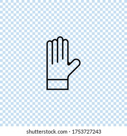 Simple hand icon.Linear hand vector illustraion