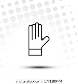 Icono de mano simple.Iluminación del vector de mano lineal