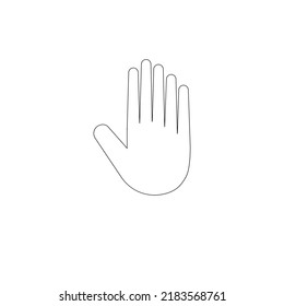 simple hand logo vector template
