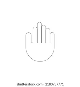 simple hand logo vector template
