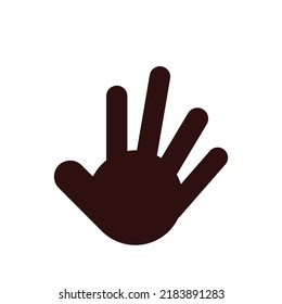 simple hand logo vector template
