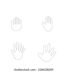 simple hand logo vector template