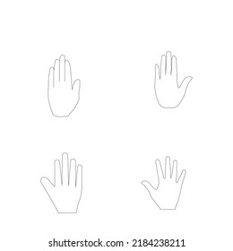 simple hand logo vector template