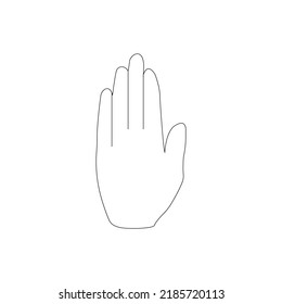 simple hand logo vector template