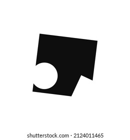 Simple hand. Made of circles and squares.