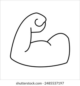 Diseño simple del icono del Vector muscular de la mano