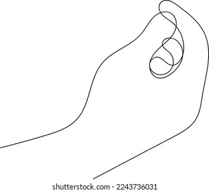Einfache Hand-Hand-One-Kunstzeichnung Stil schöne Illustrminimalminimalminimales Design