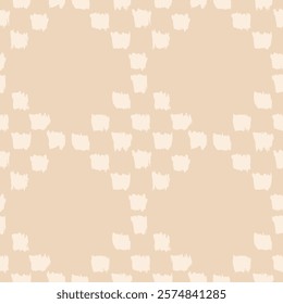 Simple hand painted brush strokes arranged in diamond shape. Neutral color palette of off white and beige. Beautiful ethnic tribal seamless vector pattern. Great for homedecor, fabric, wallpaper, gift