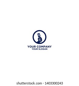 Simple hand podcast logo design