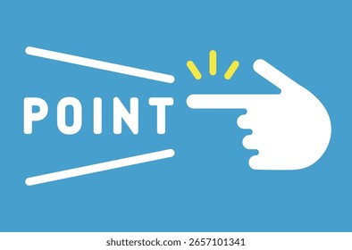 Simples ícone apontando para a mão.
Ilustração de atenção, verificação, ponto, conselho, verificação, apontando para uma parte importante.