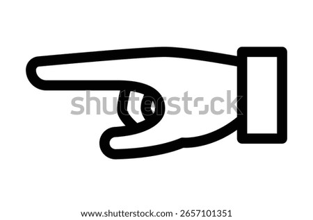 Simple hand pointing icon.
Illustration of attention, check, point, advice, check, pointing to an important part.