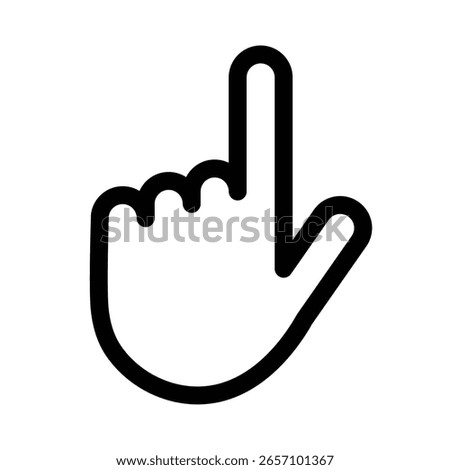 Simple hand pointing icon.
Illustration of attention, check, point, advice, check, pointing to an important part.
