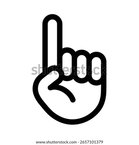 Simple hand pointing icon.
Illustration of attention, check, point, advice, check, pointing to an important part.
